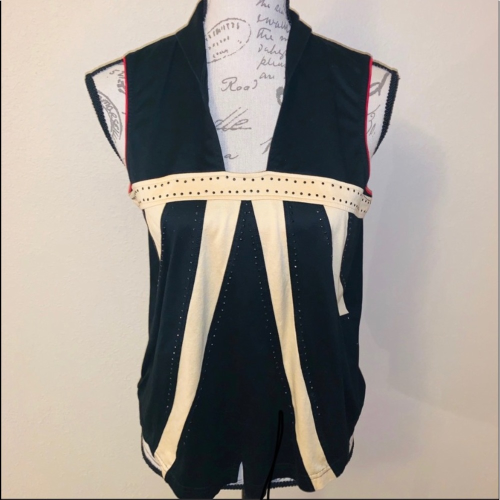 Jamie Sadock Sports Top large Black and White